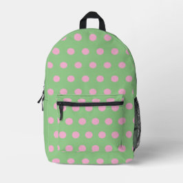 Mochila Polka Dot (Sage Green & Pastel Pink)