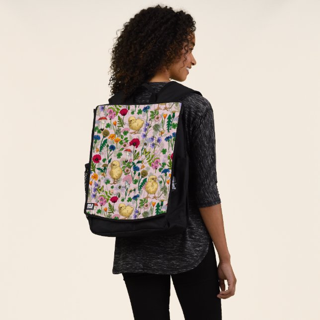 Mochila Pollos y flores silvestres en los dulces de algodó (Puesto)