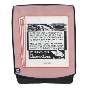 Mochila portada antigua del matchbook Paga para anunciar l