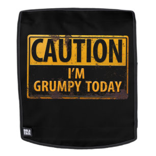 Mochila PRECAUCIÓN: Hoy estoy Gruñón - Rusty Metalizado Ró