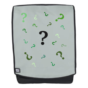 Mochila - Preguntas en tonos verdes