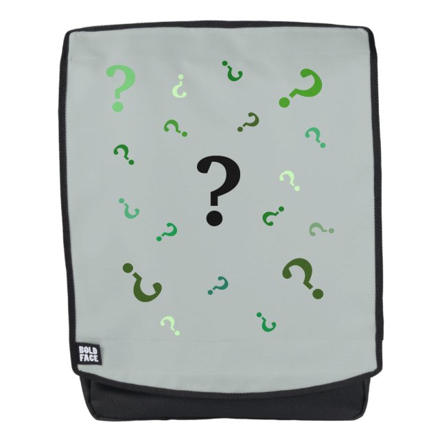 Mochila - Preguntas en tonos verdes (Anverso)