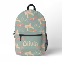 Mochila Preppy Ribbons y Bows Pastel