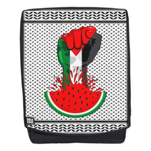 Mochila Prima de resistencia palestina sobre la sandía