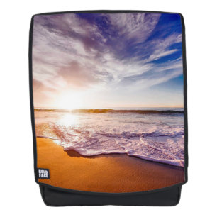 Mochila Puesta de sol en la playa