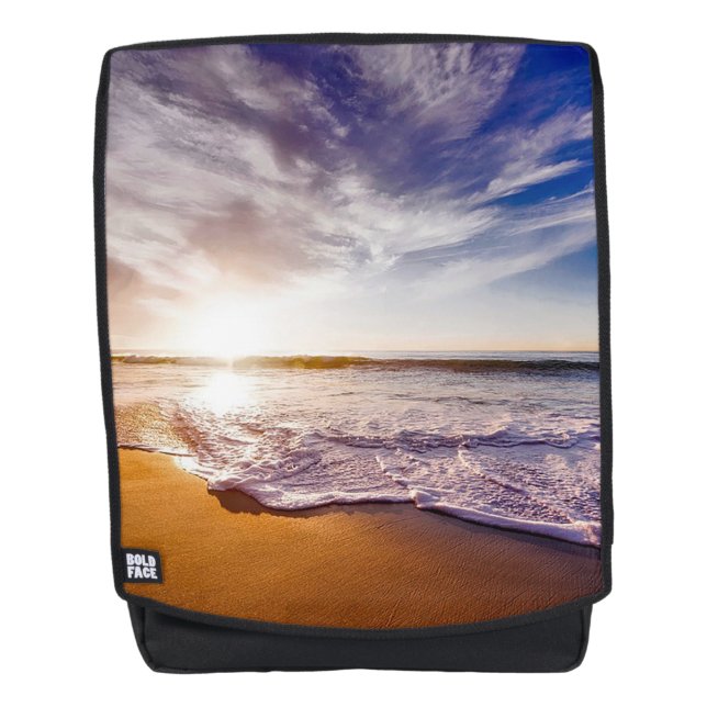 Mochila Puesta de sol en la playa (Anverso)