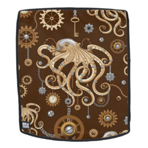 Mochila Pulpo Steampunk Retro Fantasía Mecánica