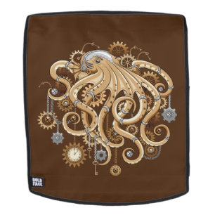 Mochila Pulpo Steampunk Retro Fantasía Mecánica