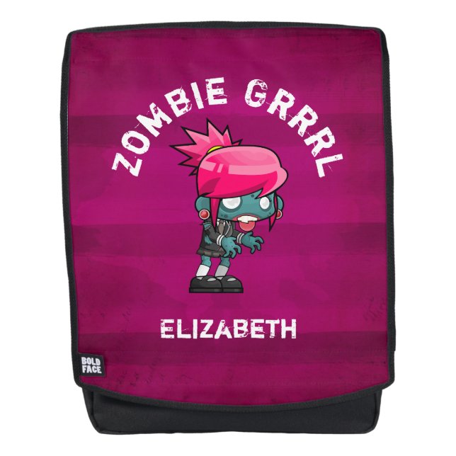 Mochila Punk lindo Rock Zombie Grrrl (Anverso)