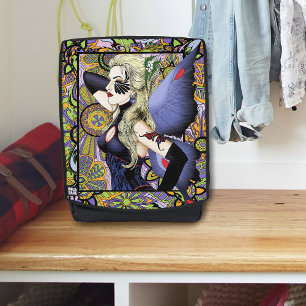 Mochila Púrpura de Floral de hadas rubias