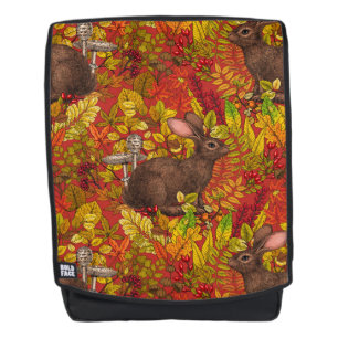 Mochila Rabbit otoñal en rojo
