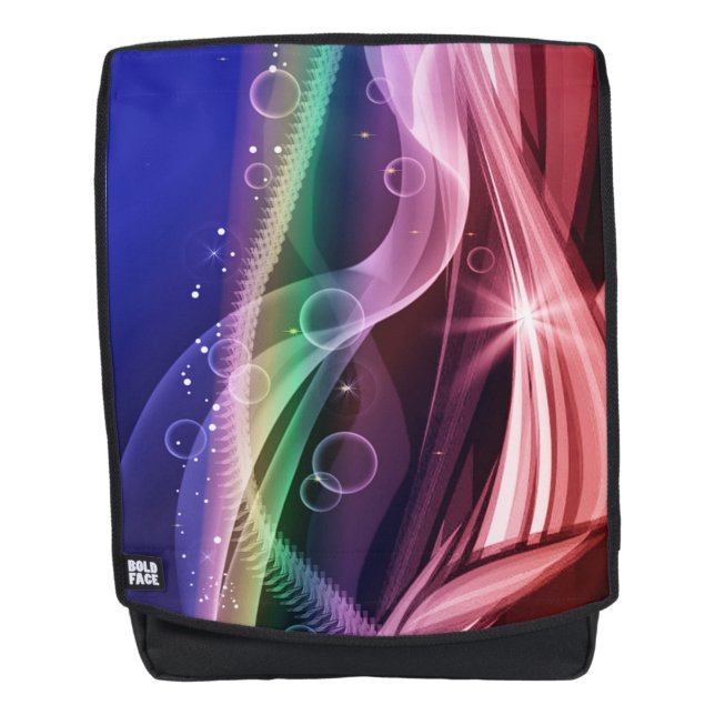 Mochila Rachas de color y burbujas (Anverso)