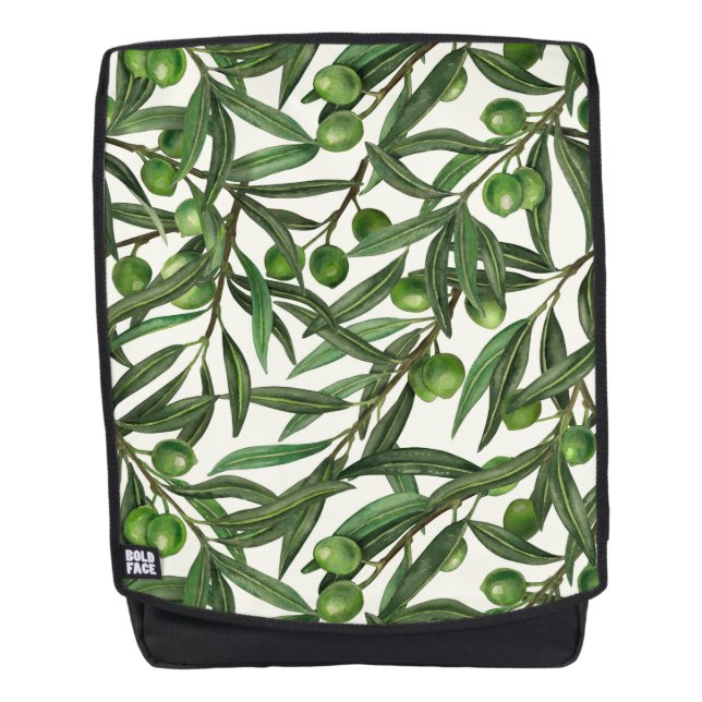Mochila Ramas de olivo blanquecinas (Anverso)