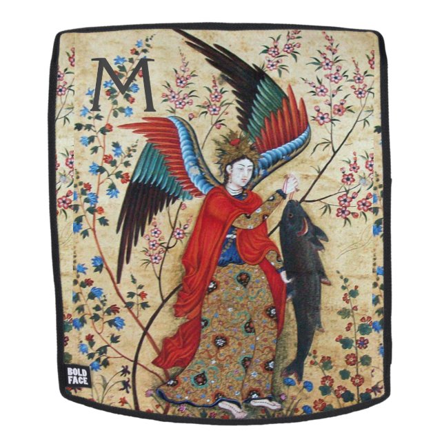 MOCHILA RAPHAEL DEL ARCÁNGEL Y MONOGRAMA DE LOS PESCADOS (Cara extraíble)