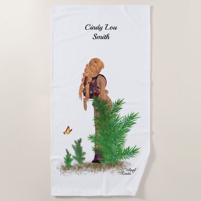 Mochila Redhead Hiker Pinup Chica Beach Toalla (Anverso)