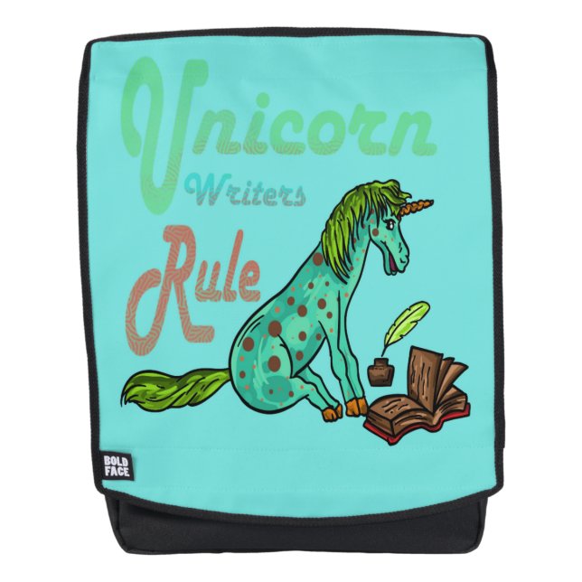 Mochila Regla de escritores de Unicornio (Anverso)