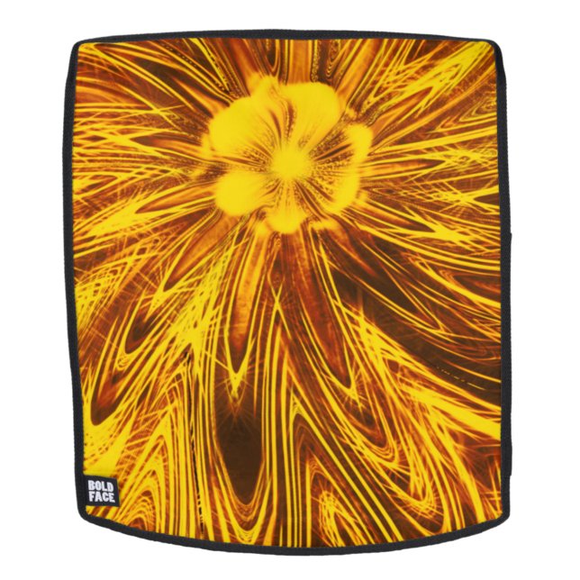 Mochila Resumen Líneas Flor Amarilla (Cara extraíble)