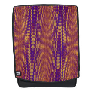 Mochila Resumen moderno Efecto Moiré Purple Gold Fun Guay
