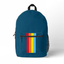 Mochila Retro Stripes (Navy Blue Multi)