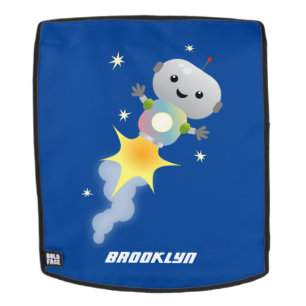 Mochila Robot lindo volando en el ilustracion del personal