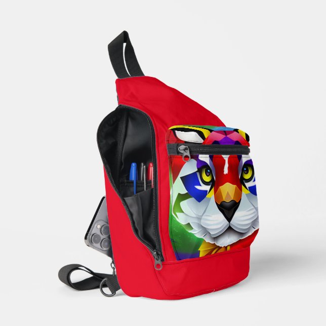 Mochila roja de Alexander's Cat (Abierto)