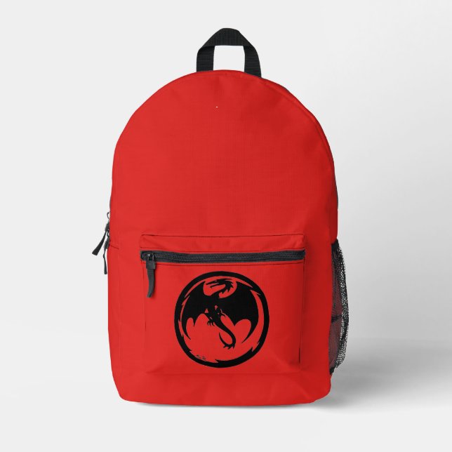 Mochila roja del Dragon Negro (Anverso)