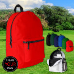 Mochila roja simple, bolsa / Personalizar<br><div class="desc">Mochila: Crea tu propia bolsa personalizado / mochila con texto. Ajustes fáciles (botón Editar diseño) añadiendo más texto, colores de fondo o más imágenes.</div>
