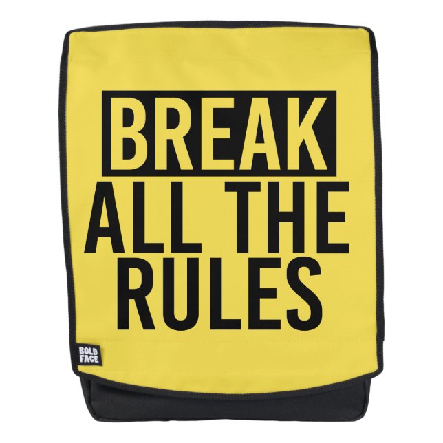 Mochila Rompe Todas las Reglas (Anverso)