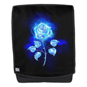 Mochila Rosa azul en llamas