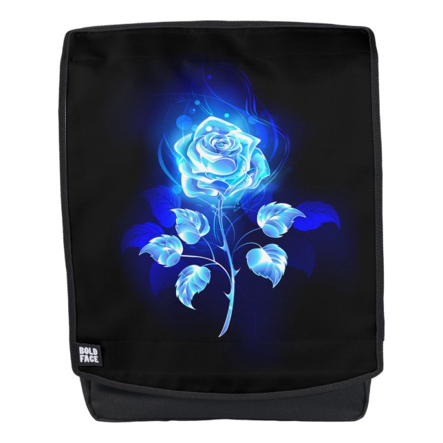 Mochila Rosa azul en llamas (Anverso)