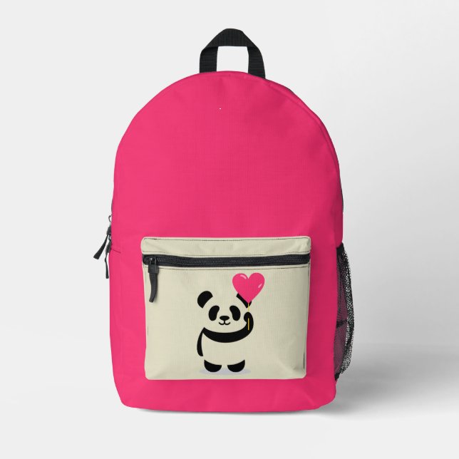 Mochila rosa de Cute Panda (Anverso)