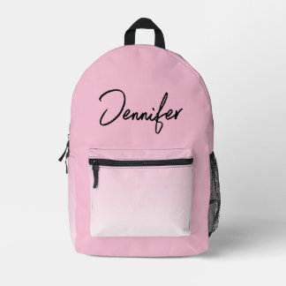 Mochila rosa de polvo personalizada con nombre per