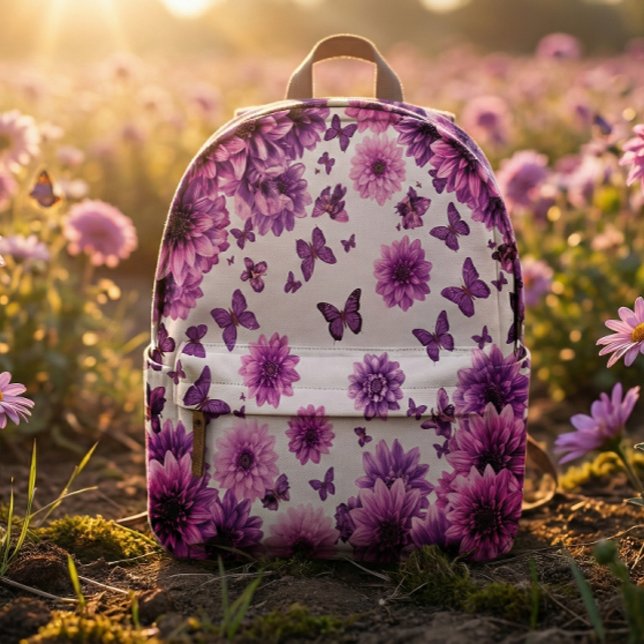 Mochila rosa Floral Impresión de flores rosadas (Subido por el creador)