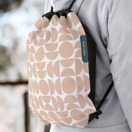 Mochila Rosa Geométrico Moderno De Mediado De Siglo