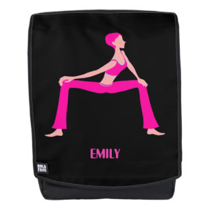 Mochila Rosa Y Piel De Yoga