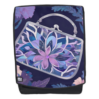 Mochila Rosas de noche moradas arte de IA