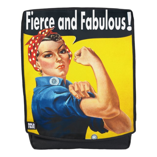 Mochila Rosie The Riveter Fierce and Fabulous Trendy (Anverso)