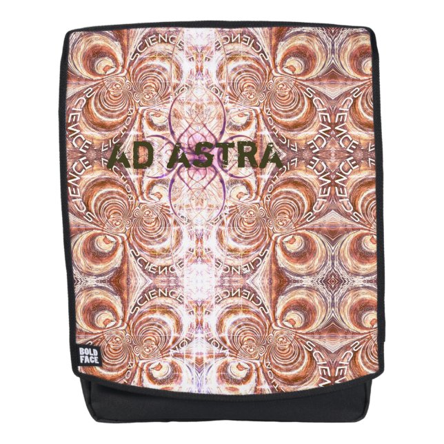 Mochila Rusty Fractal Ad Astra Ciencia Ficción (Anverso)
