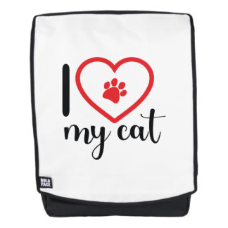 Mochila Sac à dos j'aime mon chat