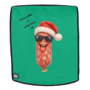 Mochila Salami divertido besos navidad