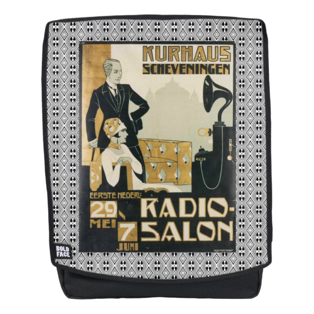 Mochila Salón de Radio Holandés Vintage 1920 (Anverso)