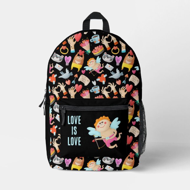 Mochila San Valentín Love is Love Cupido (Anverso)