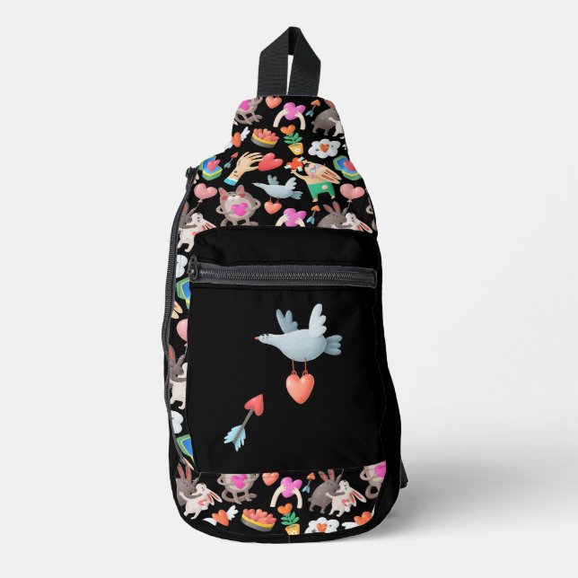 Mochila San Valentín LOVE IS LOVE Dove (Anverso)