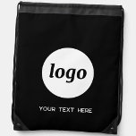 Mochila Sencillo logotipo Texto Promocional Negra<br><div class="desc">Añade tu propio logotipo y elección de texto a este diseño. Eliminar el texto si lo prefiere. Minimalista y profesional. Ideal para un producto promocional para sus clientes y clientes. Para ver otras versiones,  vea la colección.</div>