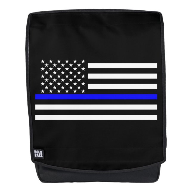 Mochila Simbólico Thin Blue Line: Imagen de la bandera est (Anverso)