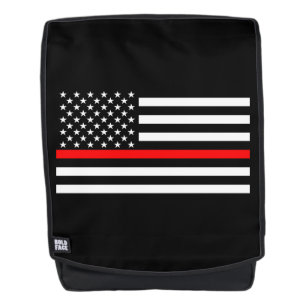 Mochila Simbólico Thin Red Line American Flag gráfico en u