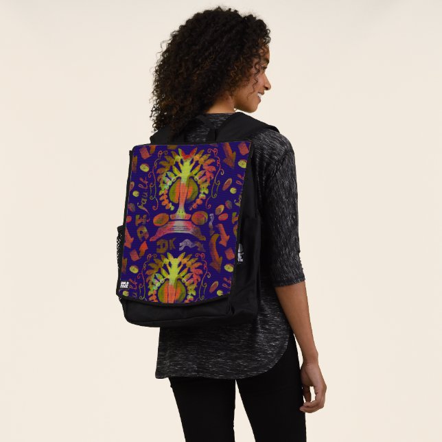 Mochila Simetría simétrica psicodélica arte abstracto (Puesto)