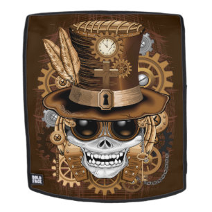 Mochila Skull Steampunk Voodoo Retro Machine