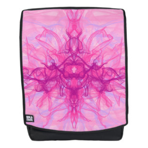 Mochila SMOKE PINK - Arte fractal moderno y abstracto -