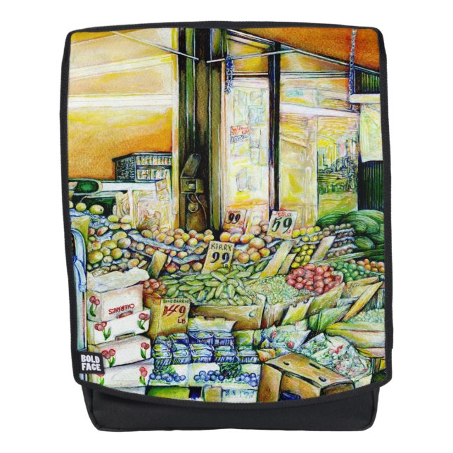 Mochila Socavar la gentrificación artística (Anverso)